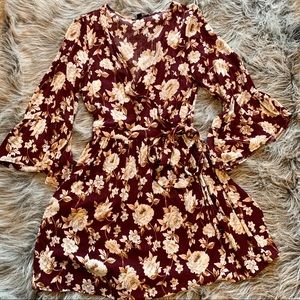 American Eagle Floral Wrap Dress